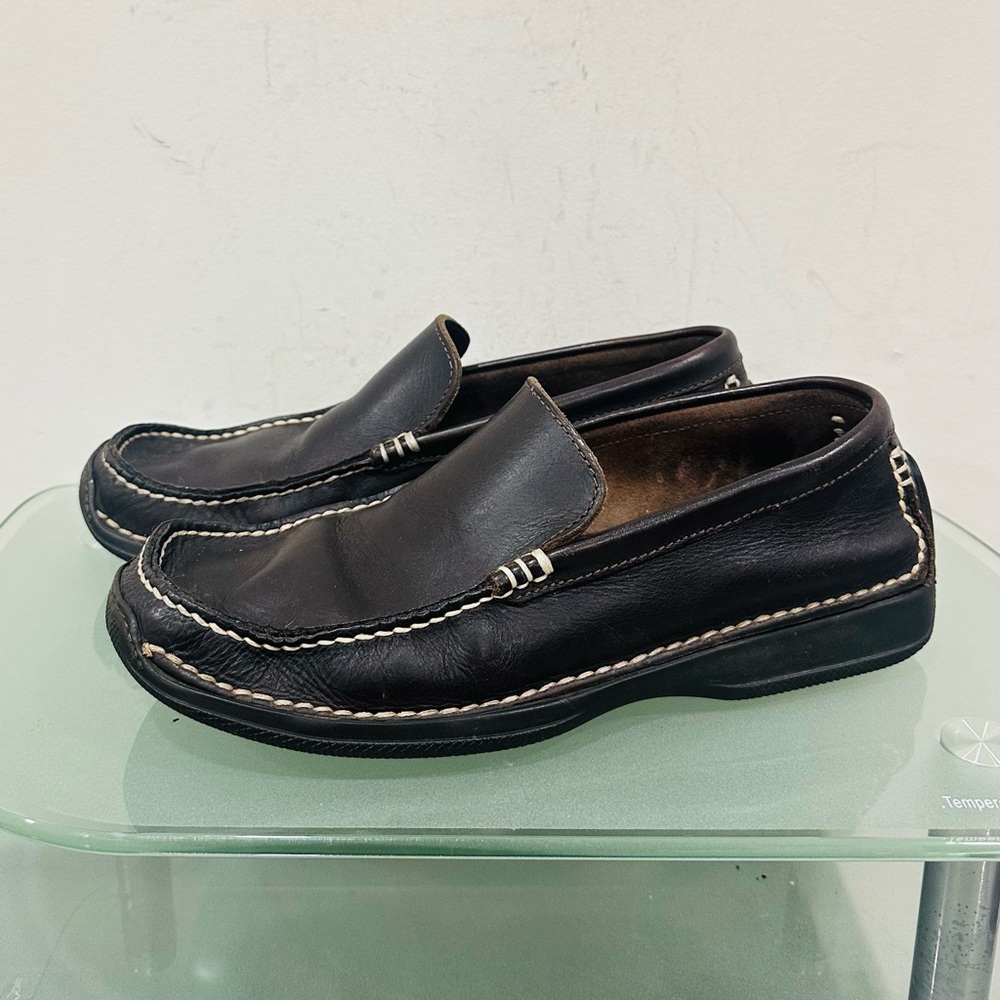 BANANA REPUBLIC‎ BROWN GENUINE LEATHER CASUAL MEN'S SHOES SIZE 11 Made In Italy